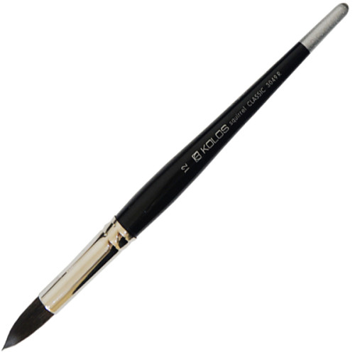 Кисть белка круглая Classic KOLOS серия 3049R №12 короткая ручка KOLOS