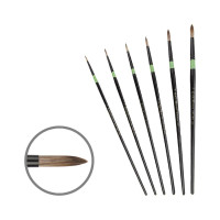 Пензель синтетика кругла KOLOS Green stripe 1019 №2