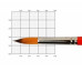 Пензель синтетика кругла KOLOS Carrot 1097R, коротка ручка №10