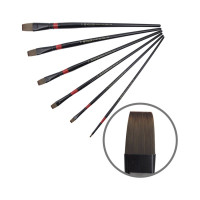 Кисть синтетика плоская KOLOS Red stripe 1018 №2