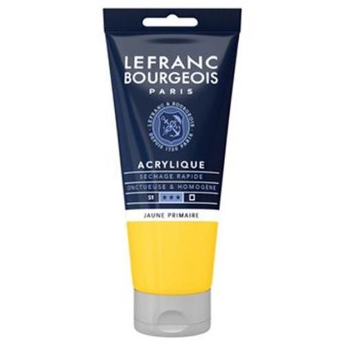 Акриловая краска Lefranc Fine Acrylic Color 80 мл, ном 153 Primary yellow, Основной жевтый 300421