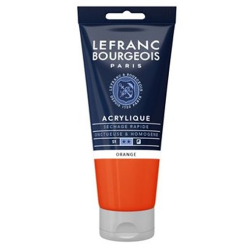 Акриловая краска Lefranc Fine Acrylic Color 80 мл, №201 Orange, Оранжевый