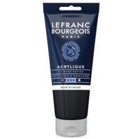 Акриловая краска Lefranc Fine Acrylic Color 80 мл, №269 Ivory black, Слоновая кость черная