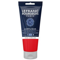 Акриловая краска Lefranc Fine Acrylic Color 80 мл, №393 Red vermilion, Красная киноварь
