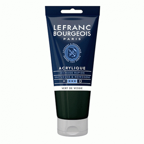 Акриловая краска Lefranc Fine Acrylic Color 80 мл, №523 Cobalt green hue, Кобальт зеленый
