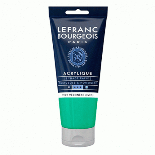 Акриловая краска Lefranc Fine Acrylic Color 80 мл, №551 Veronese green shade, Веронский зеленый