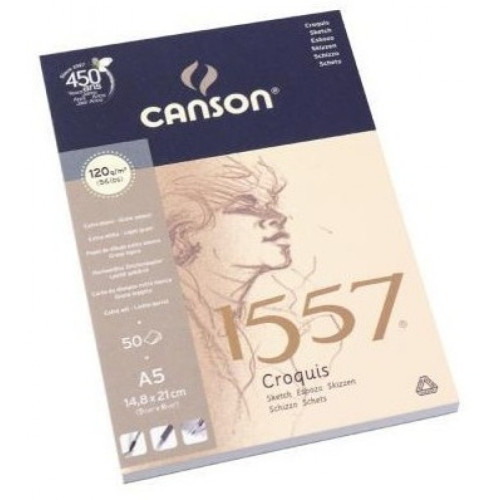 Альбом для малюнка Canson 1557 Croquis 120 гр A4 формат, 50 аркушів