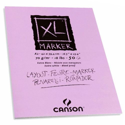 Альбом-блок бумаги для маркеров, Canson XL Marker 70 гр A3 листов 100 шт