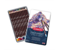 Олівці кольорові DERWENT Coloursoft 12 кол.