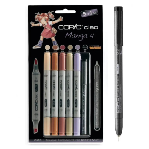 Набор маркеров Copic Ciao Manga 4 set 5 + 1 лайнер