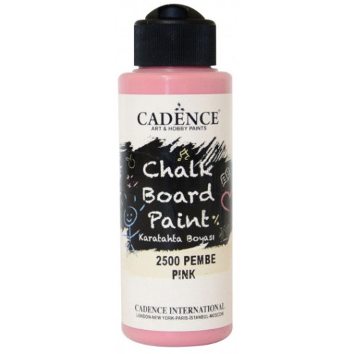 Грифельная мел краска Cadence, акриловая Chalk Board Paint 120 мл Розовая