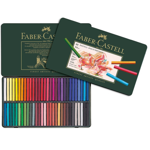 Пастель Faber-Castell POLICHROMOS 60 цв в метал коробке 128560