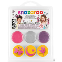 Snazaroo набір фарб для гриму Butterfly, 3 фарби + 3 трафарети