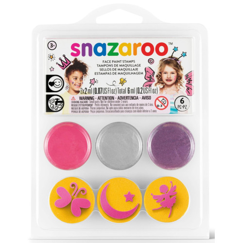 Snazaroo набор красок для грима Butterfly, 3 краски + 3 трафарета