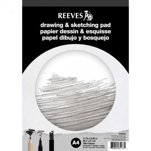 Альбом для графики Reeves Drawing & Sketching Pad A4, 150 гр, 50 листов