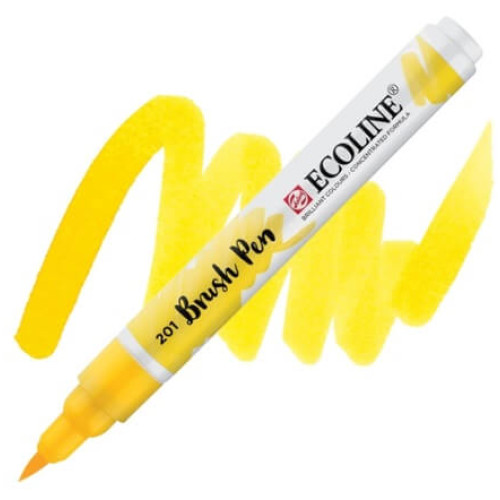 Пензель-ручка акварельна Ecoline Brushpen №201 жовтий світлий