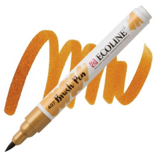 Кисть-ручка акварельная Ecoline Brush pen №407 Охра темная