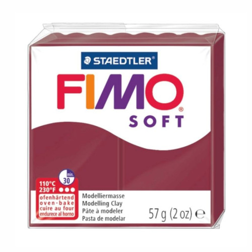 Fimo Soft, мяка пластика, Бордова, 57 г.