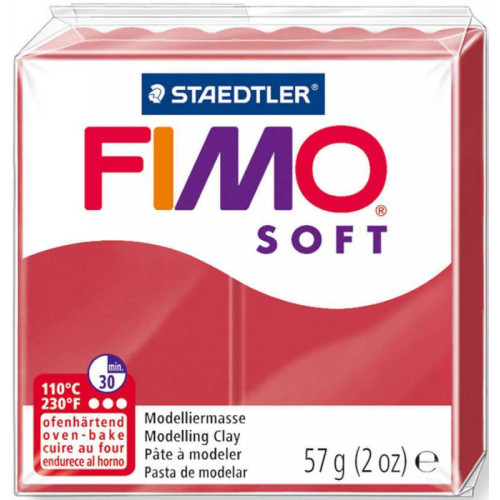 Fimo Soft, пластика мягкая, Вишневая, 57 г.