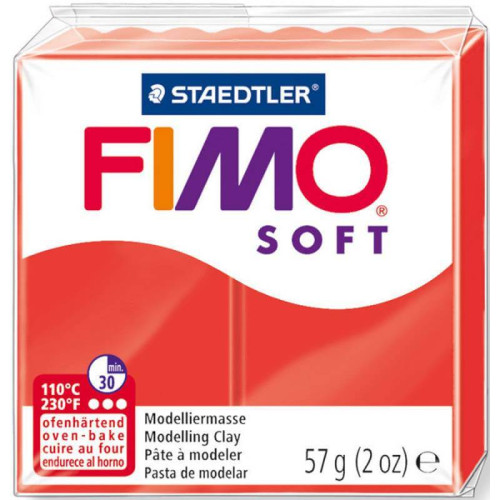Fimo Soft, мяка пластика, Індійська червона, 57 г.