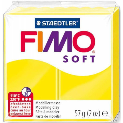 Fimo Soft, пластика мягкая, Лимонная, 57 г.