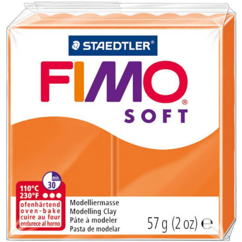 Fimo Soft, пластика мягкая, Оранжевая, 57 г.