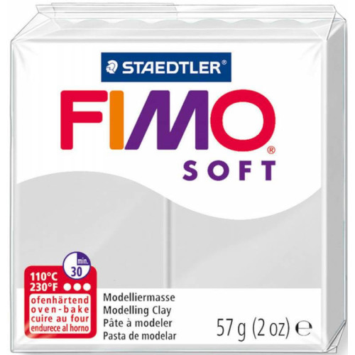 Fimo Soft, пластика мягкая, Серая, 57 г