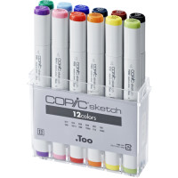 Маркери Copic у наборі Sketch Set, 12 шт