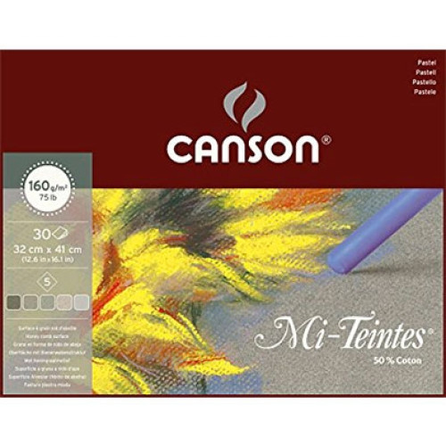 Canson блок для пастелі Mi-Teintes сірі відтінки 160 гр, 24x32 см (30)