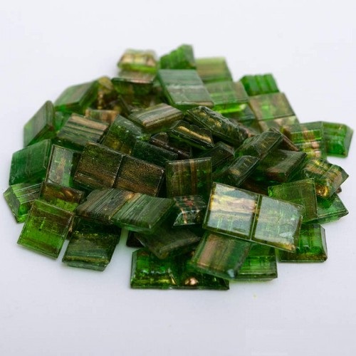 Мозаїка скляна Ferrario Gem Mosaic 100 гр, 10x10 мм, №11 Яскраво-Зелений