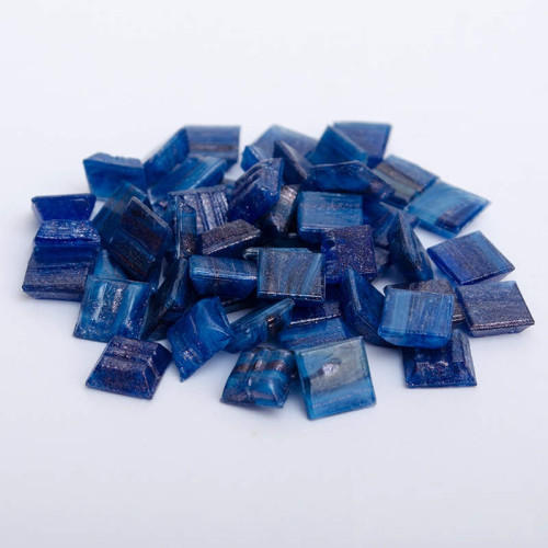 Мозаика стеклянная Ferrario Gem Mosaic 100 гр, 10x10 мм, №15 Ярко-синий