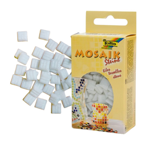 Мозаїка Folia Mosaic-glass tiles 200 гр, 10x10 мм (300 шт) №00 ??White (Білий)