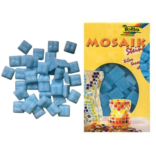 Мозаїка Folia Mosaic-glass tiles 200 гр, 10x10 мм (300 шт.) №30 Sky blue (Небесно блакитний)