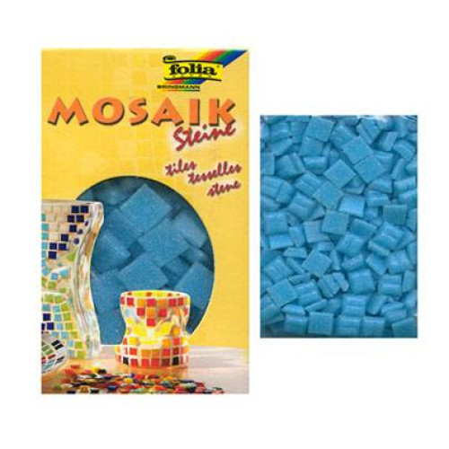 Мозаика Folia Mosaic-glass tiles 200 гр, 10x10 мм (300 шт) №30 Sky blue (Небесно голубой)