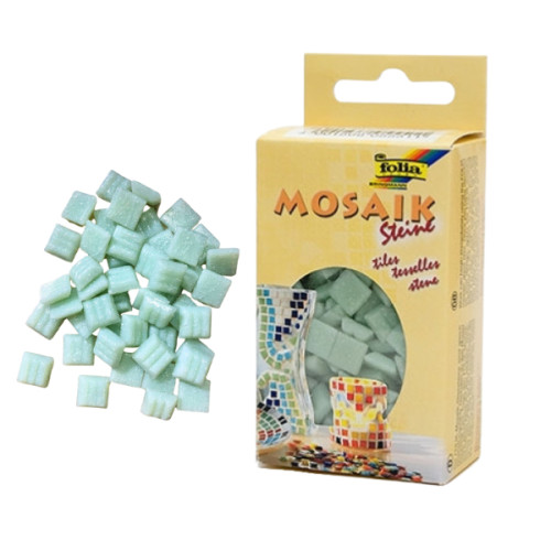 Мозаїка Folia Mosaic-glass tiles 200 гр, 10x10 мм (300 шт) №51 Light green (Світло-Зелений)