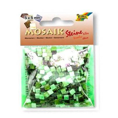 Мозаика Folia мраморная Marbled assortments 45 гр, 5x5 мм (700 шт), №03 Green (Зеленый)