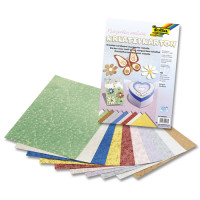 Дизайнерская бумага Folia, Creative Card Marguerite metallic 230 гр, 23x33 см (Ассорти, 10 л)