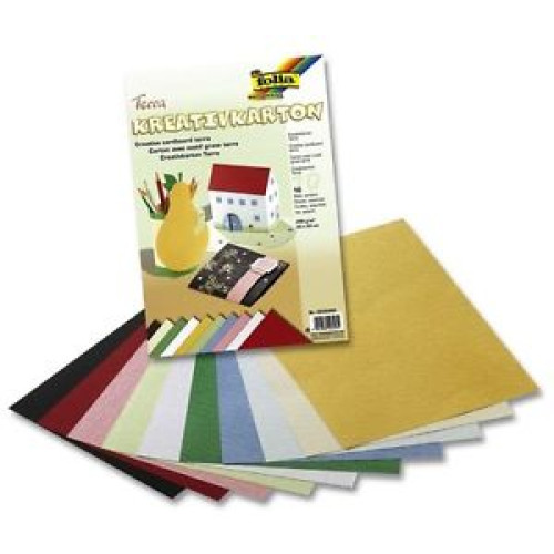 Дизайнерская бумага Folia, Creative Card Terra 230 гр, 23x33 см (Ассорти, 10 л)