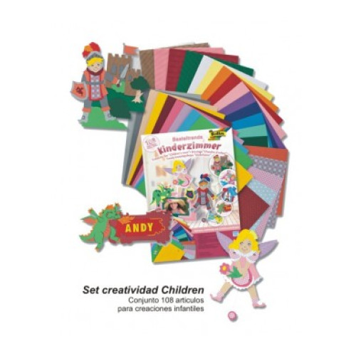 Набор дизайнерской бумаги Folia Creativity Set Children's room (Детская комната, 108 л)