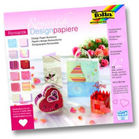 Набор дизайнерской бумаги Folia Design Papers Pads Romantic (Романтика) 190 гр, 30,5x30,5см Ассорти