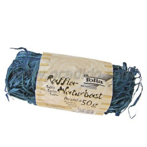 Рафия Folia в мотках Raffia-natural quality 50 гр, №35 Royal blue (Темно-Синий)