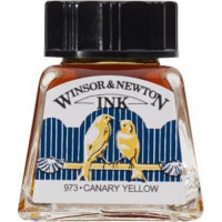 Туш Winsor Newton, Drawing Inks 14 мл № 123 Жовтий канарський