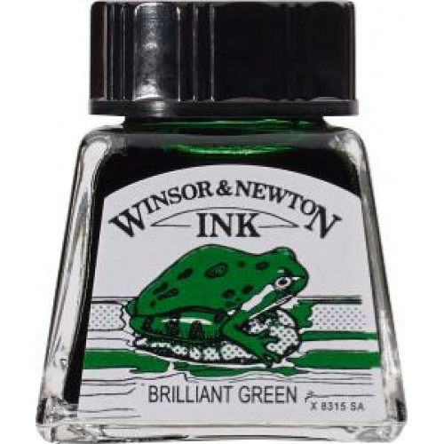 Тушь Winsor & Newton, Drawing Inks 14 мл, № 046 Зеленый