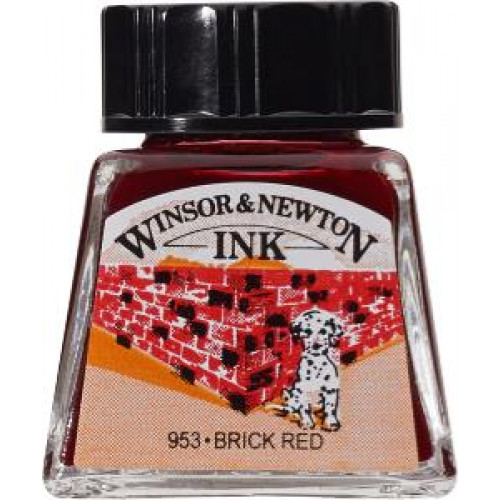 Тушь Winsor & Newton, Drawing Inks 14 мл, № 040 Красный кирпич