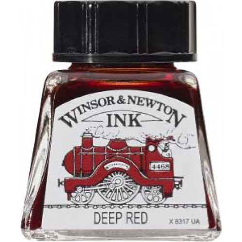 Тушь Winsor & Newton, Drawing Inks 14 мл, № 227 Красный темный