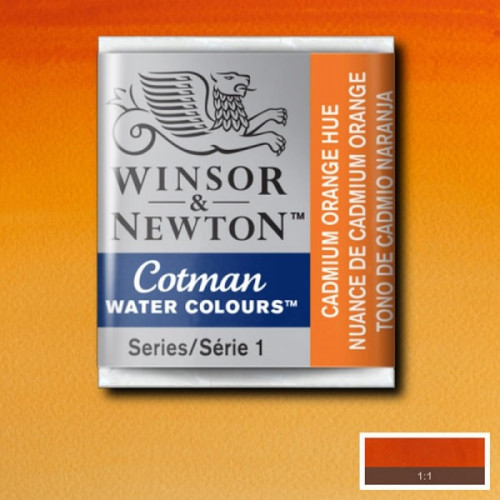 Акварельная краска Winsor & Newton, № 090 Оранжевый кадмий