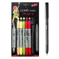 Маркеры COPIC Ciao Set Manga 8, маркеры 5+1 лайнер - 22075568