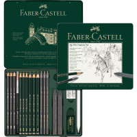 Набір графітний Faber-Castell PITT Graphite set 19 предметів в металевій коробці, 112973