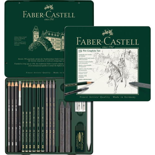 Набор Faber-Castell PITT CASTELL Jumbo 9000 + Aquarelle, Graphite + 19 предметов 112973