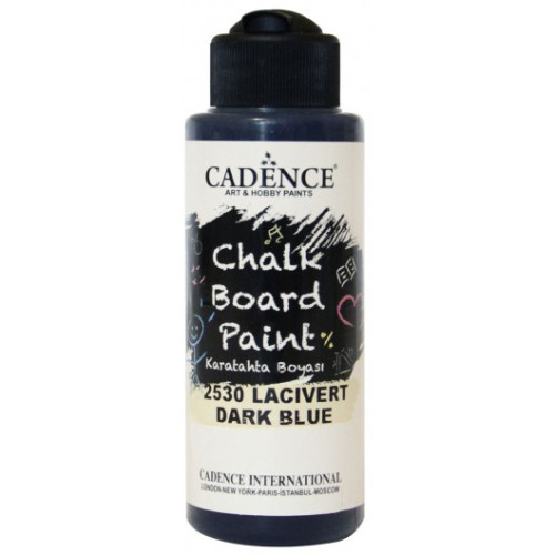 Грифельная мел краска Cadence, акриловая Chalk Board Paint, 120 мл Темно-синий